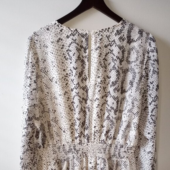 'J.CREW ' L/S Snakeskin design Fully Lined Size L Dress EUC - Picture 7 of 9